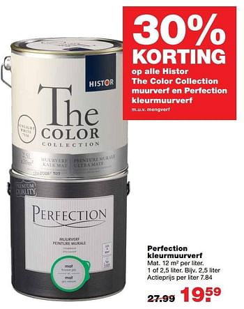 Aanbiedingen Perfection kleurmuurverf - Perfection - Geldig van 06/03/2017 tot 12/03/2017 bij Praxis