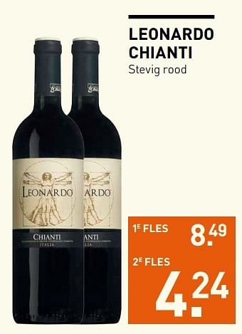 Aanbiedingen Leonardo chianti stevig rood - Rode wijnen - Geldig van 06/03/2017 tot 12/03/2017 bij Gall & Gall