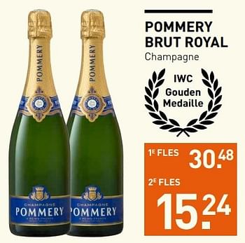 Aanbiedingen Pommery brut royal champagne - Champagne - Geldig van 06/03/2017 tot 12/03/2017 bij Gall & Gall