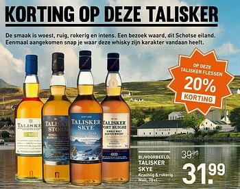 Aanbiedingen TALISKER SKYE Krachtig & rokerig - Talisker - Geldig van 06/03/2017 tot 12/03/2017 bij Gall & Gall