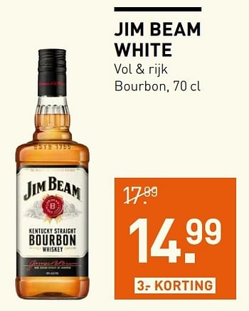 Aanbiedingen Jim beam white vol + rijk bourbon - Jim Beam - Geldig van 06/03/2017 tot 12/03/2017 bij Gall & Gall