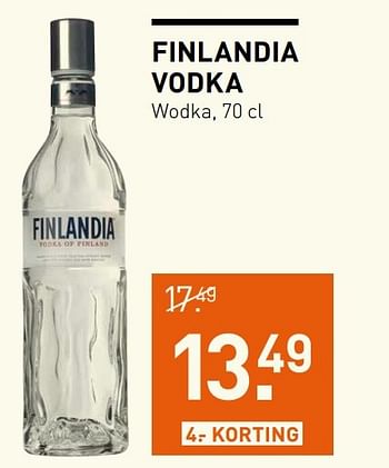 Aanbiedingen Finlandia vodka wodka - Finlandia - Geldig van 06/03/2017 tot 12/03/2017 bij Gall & Gall