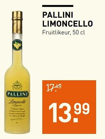 Aanbiedingen Pallini limoncello fruitlikeur - Pallini Limoncello - Geldig van 06/03/2017 tot 12/03/2017 bij Gall & Gall