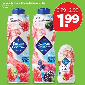 Aanbiedingen Karvan cévitam limonadesiroop of go - Karvan Cévitam - Geldig van 12/03/2017 tot 18/03/2017 bij Plus