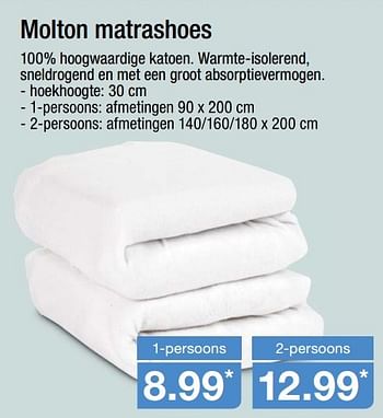 Aanbiedingen Molton matrashoes - Huismerk - Aldi - Geldig van 13/03/2017 tot 18/03/2017 bij Aldi