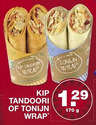 Aanbiedingen Kip tandoori of tonijn wrap - Huismerk - Aldi - Geldig van 13/03/2017 tot 18/03/2017 bij Aldi