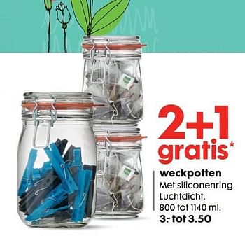Aanbiedingen Weckpotten - Huismerk - Hema - Geldig van 06/03/2017 tot 19/03/2017 bij Hema