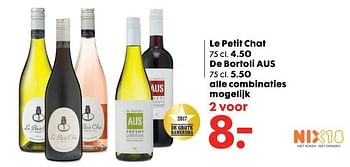 Aanbiedingen Le petit chat  75 cl.  de bortoli aus  75 cl. - Witte wijnen - Geldig van 06/03/2017 tot 19/03/2017 bij Hema
