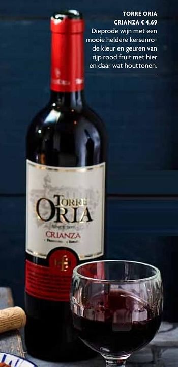 Aanbiedingen Torre oria crianza - Rode wijnen - Geldig van 23/02/2017 tot 31/03/2017 bij Deka Markt