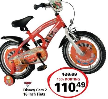 Aanbiedingen Disney cars 2 16 inch fiets - Disney - Geldig van 06/03/2017 tot 19/03/2017 bij Bart Smit
