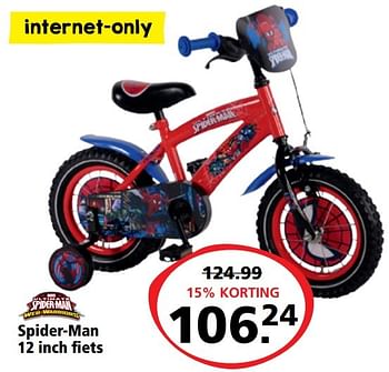 Aanbiedingen Spider-man 12 inch fiets - Spider-man - Geldig van 06/03/2017 tot 19/03/2017 bij Bart Smit