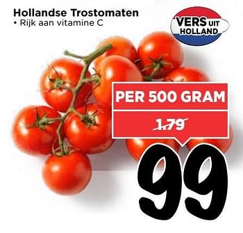 Aanbiedingen Hollandse trostomaten - Huismerk Vomar - Geldig van 12/03/2017 tot 18/03/2017 bij Vomar