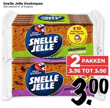 Aanbiedingen Snelle jelle koekrepen - Snelle Jelle - Geldig van 12/03/2017 tot 18/03/2017 bij Vomar