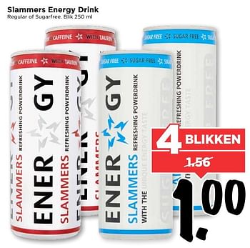 Aanbiedingen Slammers energy drink - Slammers - Geldig van 12/03/2017 tot 18/03/2017 bij Vomar