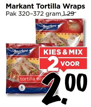 Aanbiedingen Markant tortilla wraps - Markant - Geldig van 12/03/2017 tot 18/03/2017 bij Vomar