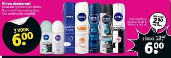 Aanbiedingen Nivea deodorant - Nivea - Geldig van 14/03/2017 tot 19/03/2017 bij Kruidvat