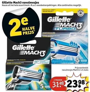 Aanbiedingen Gillette mach3 navulmesjes - Gillette - Geldig van 14/03/2017 tot 19/03/2017 bij Kruidvat