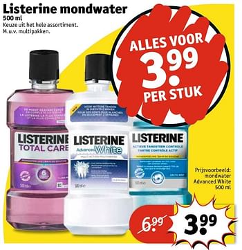 Aanbiedingen Listerine mondwater - Listerine - Geldig van 14/03/2017 tot 19/03/2017 bij Kruidvat