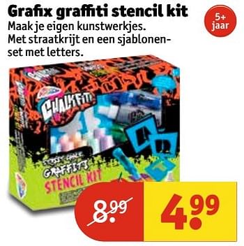 Aanbiedingen Grafix graffiti stencil kit - Grafix - Geldig van 14/03/2017 tot 19/03/2017 bij Kruidvat