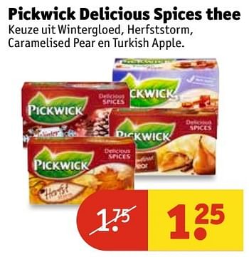 Aanbiedingen Pickwick delicious spices thee - Delicious - Geldig van 14/03/2017 tot 19/03/2017 bij Kruidvat