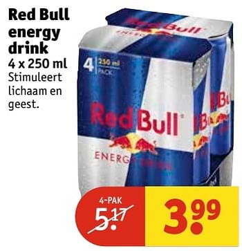 Aanbiedingen Red bull energy drink 4 x 250 ml - Red Bull - Geldig van 14/03/2017 tot 19/03/2017 bij Kruidvat