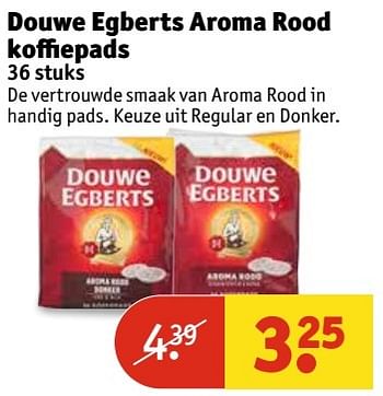 Aanbiedingen Douwe egberts aroma rood koffiepads - Douwe Egberts - Geldig van 14/03/2017 tot 19/03/2017 bij Kruidvat