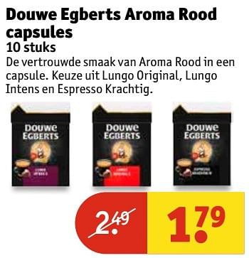Aanbiedingen Douwe egberts aroma rood capsules - Douwe Egberts - Geldig van 14/03/2017 tot 19/03/2017 bij Kruidvat