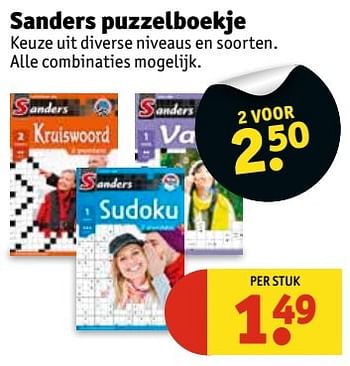 Aanbiedingen Sanders puzzelboekje - Huismerk - Kruidvat - Geldig van 14/03/2017 tot 19/03/2017 bij Kruidvat