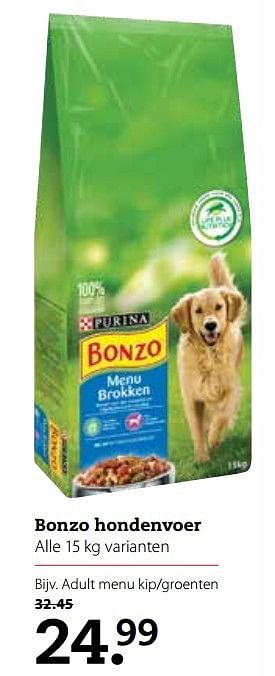 Aanbiedingen Bonzo hondenvoer - Purina - Geldig van 06/03/2017 tot 19/03/2017 bij Pets Place