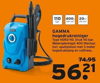 Aanbiedingen Gamma hogedrukreiniger hdr2-110 - Huismerk - Gamma - Geldig van 06/03/2017 tot 19/03/2017 bij Gamma