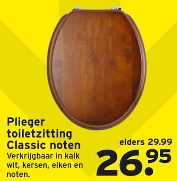 Aanbiedingen Plieger toiletzitting classic noten - Plieger - Geldig van 06/03/2017 tot 19/03/2017 bij Gamma
