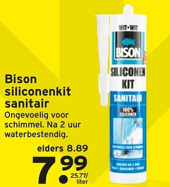 Aanbiedingen Bison siliconenkit sanitair - Bison - Geldig van 06/03/2017 tot 19/03/2017 bij Gamma