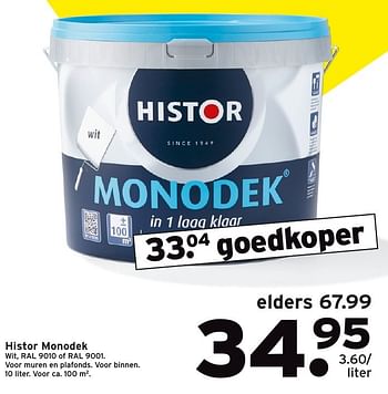 Aanbiedingen Histor monodek - Histor - Geldig van 06/03/2017 tot 19/03/2017 bij Gamma