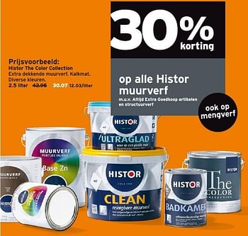 Aanbiedingen Histor the color collection - Histor - Geldig van 06/03/2017 tot 19/03/2017 bij Gamma