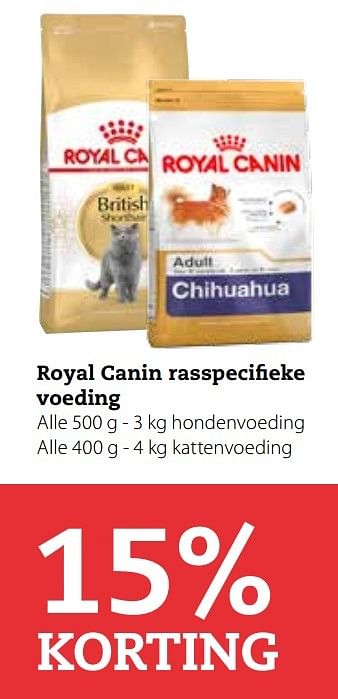 Aanbiedingen Royal canin rasspecifieke voeding - Royal Canin - Geldig van 06/03/2017 tot 19/03/2017 bij Pets Place