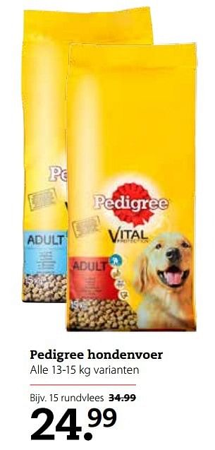Aanbiedingen Pedigree hondenvoer - Pedigree - Geldig van 06/03/2017 tot 19/03/2017 bij Pets Place