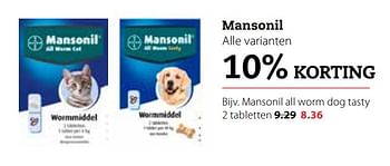 Aanbiedingen Mansonil - Mansonil - Geldig van 06/03/2017 tot 19/03/2017 bij Pets Place