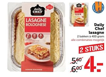 Aanbiedingen Daily chef lasagne - Daily chef - Geldig van 13/03/2017 tot 19/03/2017 bij Coop