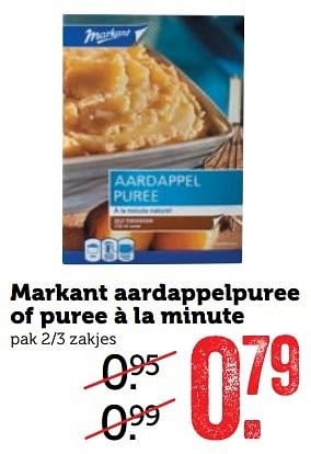 Aanbiedingen Markant aardappelpuree of puree à la minute - Markant - Geldig van 13/03/2017 tot 19/03/2017 bij Coop