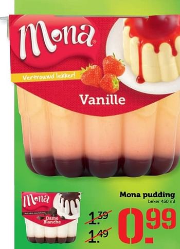 Aanbiedingen Mona pudding - Mona - Geldig van 13/03/2017 tot 19/03/2017 bij Coop