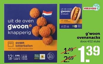 Aanbiedingen G`woon ovensnacks - Gâ€™woon - Geldig van 13/03/2017 tot 19/03/2017 bij Coop