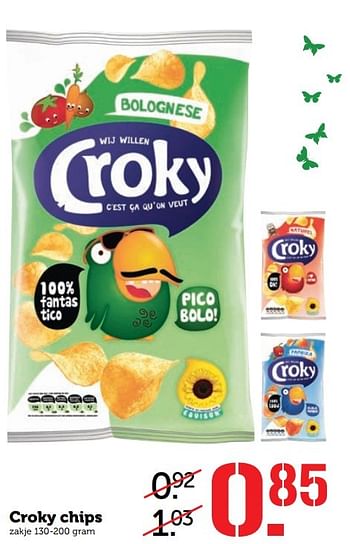 Aanbiedingen 50 croky chips - Croky - Geldig van 13/03/2017 tot 19/03/2017 bij Coop