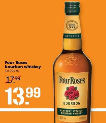 Aanbiedingen Four roses bourbon whiskey - Four Roses - Geldig van 13/03/2017 tot 19/03/2017 bij Coop