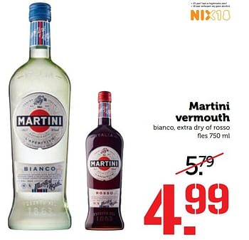 Aanbiedingen Martini vermouth - Martini - Geldig van 13/03/2017 tot 19/03/2017 bij Coop