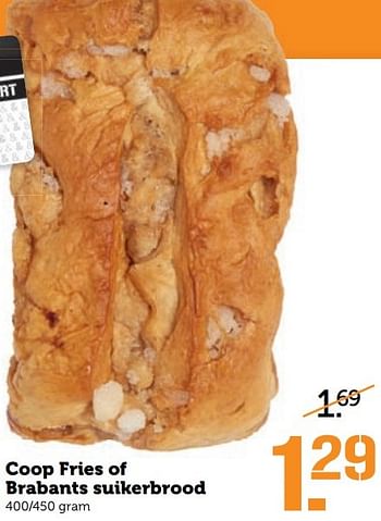 Aanbiedingen Coop fries of brabants suikerbrood - Huismerk - Coop - Geldig van 13/03/2017 tot 19/03/2017 bij Coop