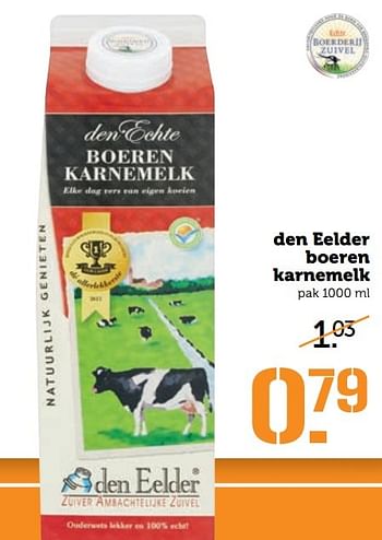 Aanbiedingen Den eelder boeren karnemelk - Den Eelder - Geldig van 13/03/2017 tot 19/03/2017 bij Coop