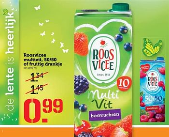Aanbiedingen Roosvicee multivit of fruitig drankje - Roosvicee - Geldig van 13/03/2017 tot 19/03/2017 bij Coop