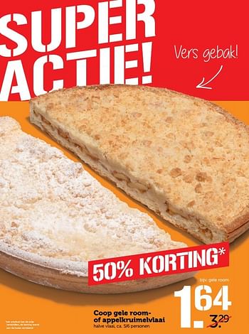 Aanbiedingen Coop gele room- of appelkruimelvlaai - Huismerk - Coop - Geldig van 13/03/2017 tot 19/03/2017 bij Coop