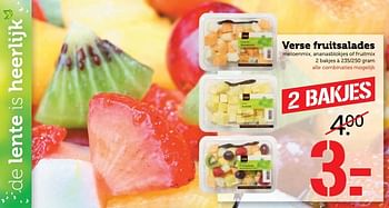 Aanbiedingen Verse fruitsalades - Huismerk - Coop - Geldig van 13/03/2017 tot 19/03/2017 bij Coop