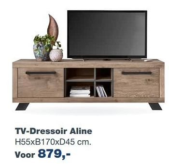 Aanbiedingen Tv-dressoir aline - Huismerk - INhouse - Geldig van 20/02/2017 tot 02/04/2017 bij INhouse